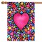 Toland Home Garden Pink and Blue Kaleidoscope Heart Outdoor House Flag 40" x 28"
